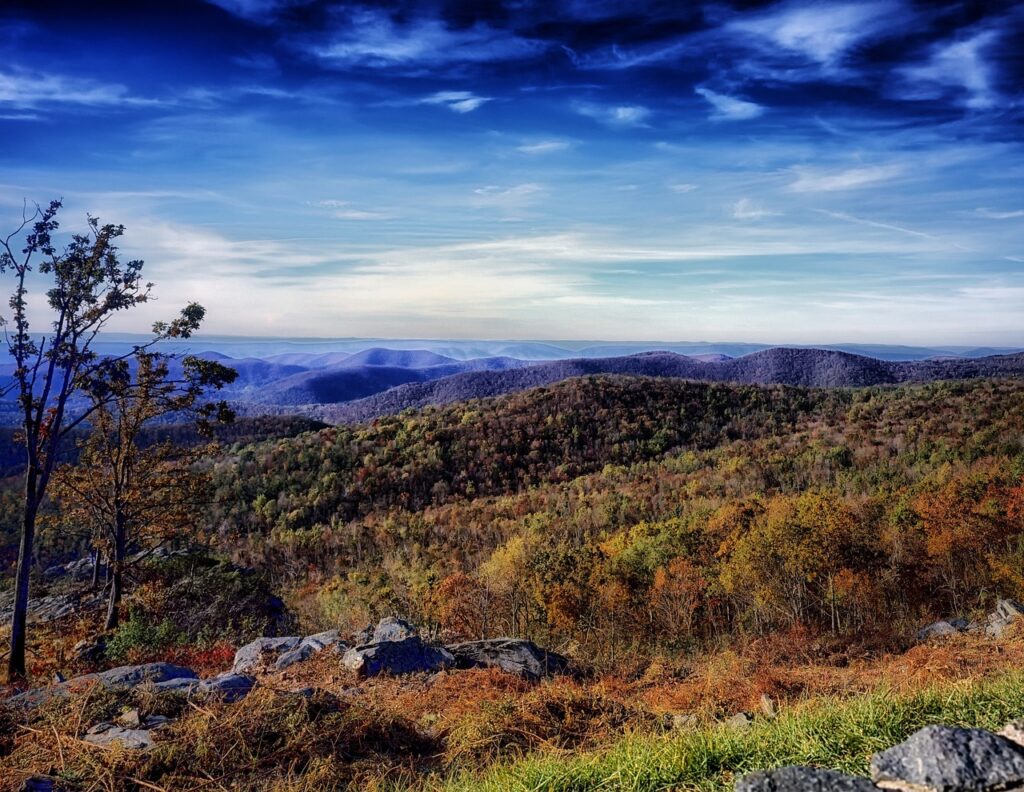 virginia, landscape, mountains, valley, sky, clouds, forest, trees, nature, outside, country, countryside, rural, fall, autumn, hdr, pont overlook, virginia, virginia, virginia, virginia, virginia-212785.jpg